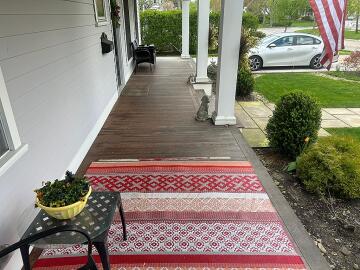 Before picture of a deck restoration project done by Chagrin Home Improvements