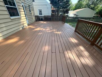 After picture of a deck restoration project done by Chagrin Home Improvements