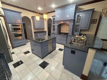 After picture of a cabinet painting project done by Chagrin Home Improvements