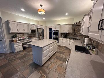 After picture of a cabinet painting project done by Chagrin Home Improvements