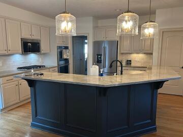 After picture of a cabinet painting project done by Chagrin Home Improvements